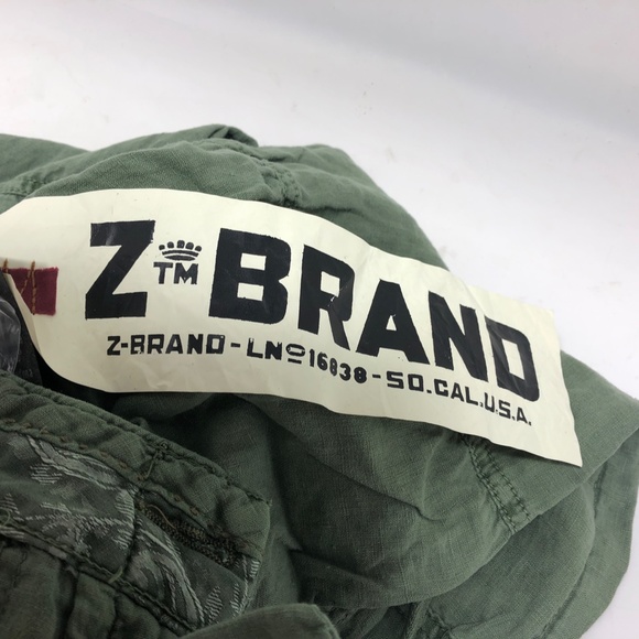 Z BRAND LONG LINEN CARGO CROPPED PANTS NWT SIZE 25 - Picture 11 of 13